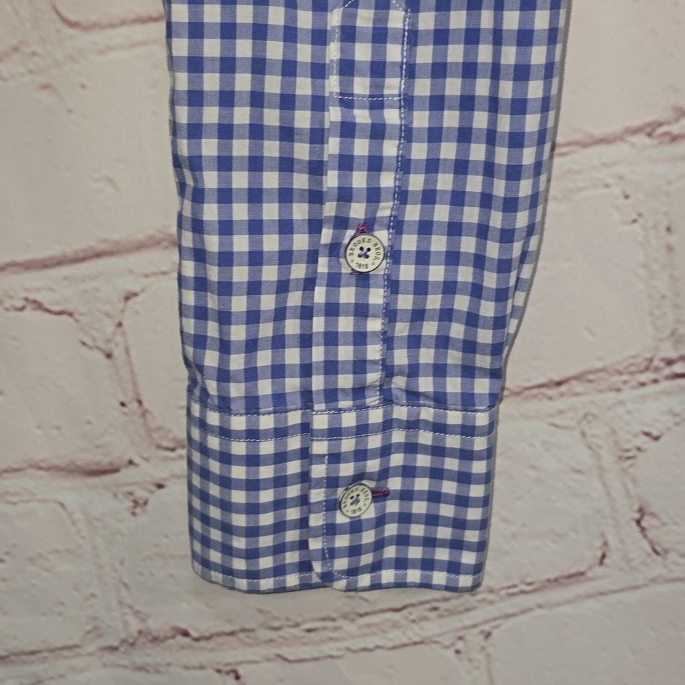 Brooks Brothers 1818 Blue White Checked Long Sleeve Shirt Womens Size 4 - Picture 7 of 13